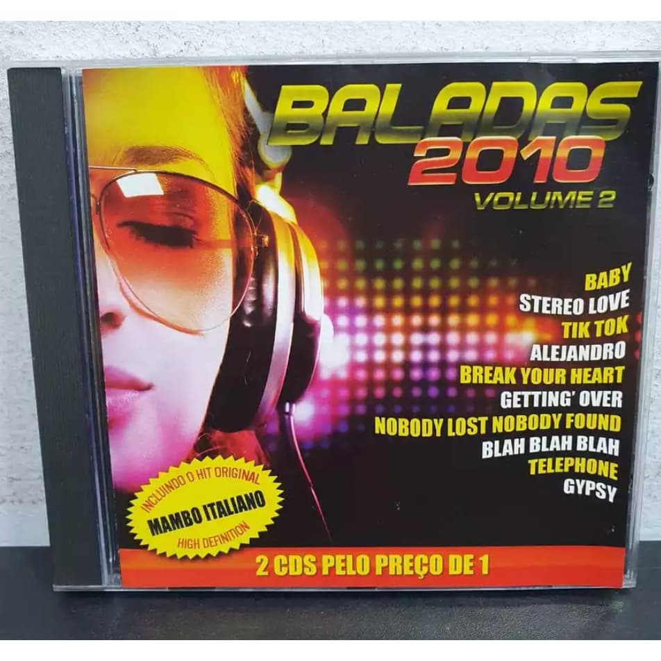 CD Baladas 2010 Vol. 2 - APENAS CD 1 Kalesha High Definition Danny Ghetto Ladies Mambo Italiano SBT