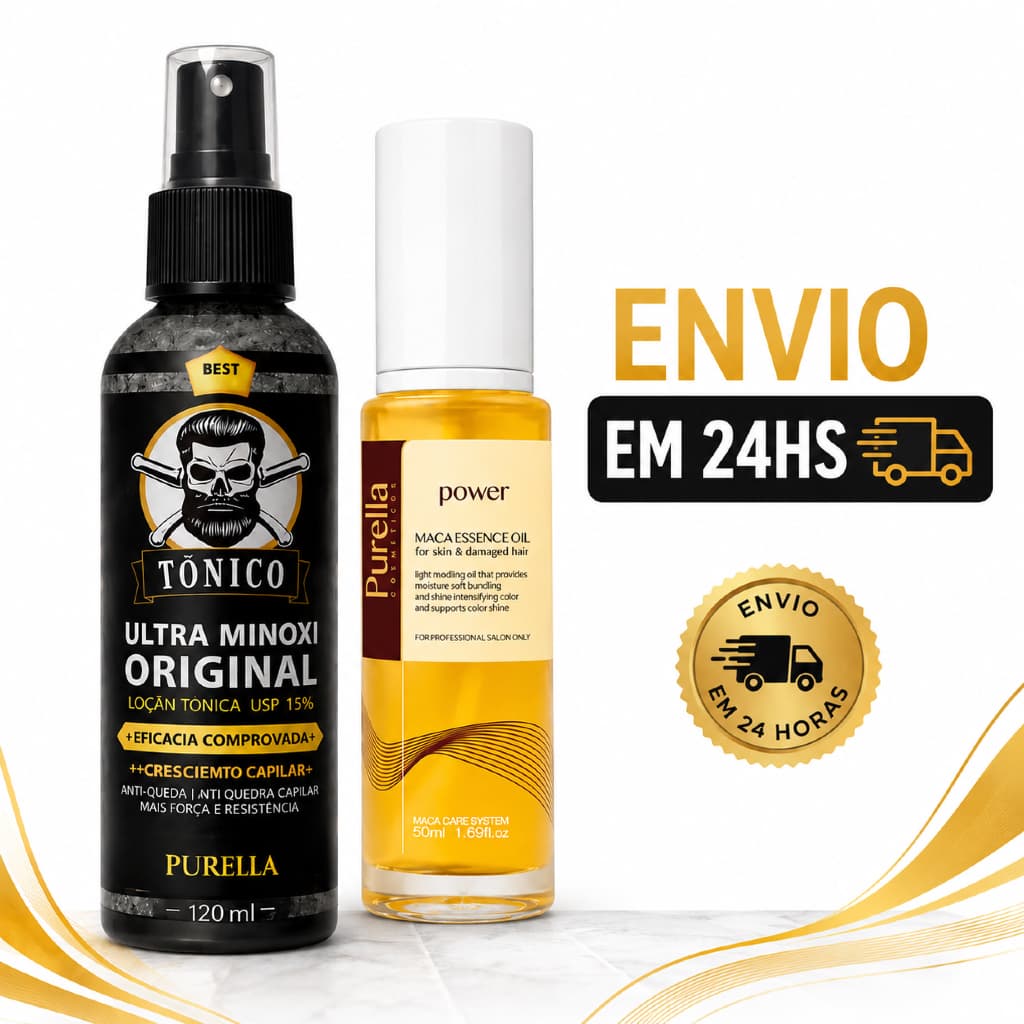 KIT Tônico 120ml Purella + Oleo Power Essence 60ml