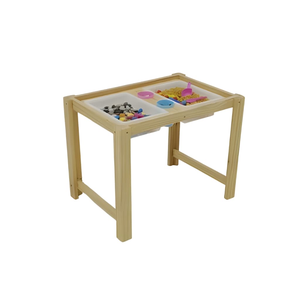 Mesa Sensorial Atividades Montessori Tampo Bandeja Madeira