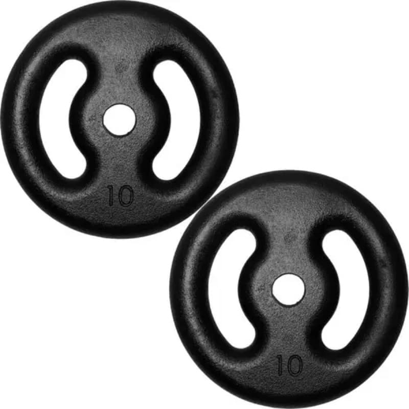 Kit Par Anilhas 10 KG Pintadas Musculação Fitness