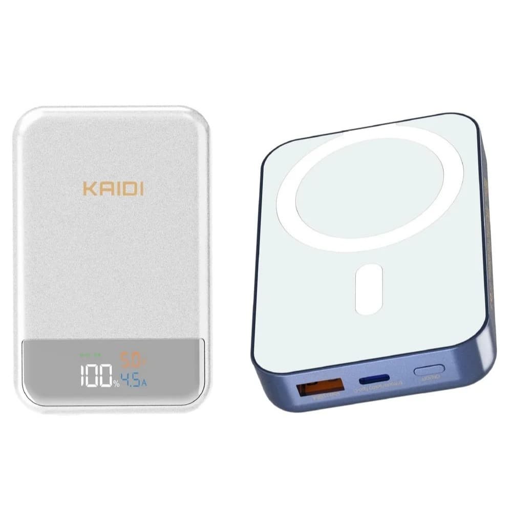 Power Bank Kaidi 10000mAh com Carregamento Magnético Magsafe