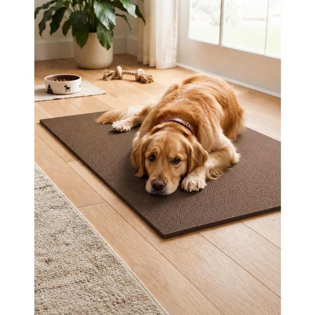 Colchonete Marrom para Pets Antiderrapante Confortável Multiuso Base para Descanso, Casinha, Transporte, Treinamento