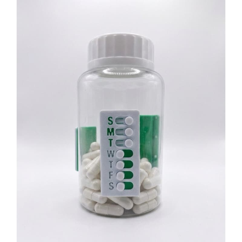 Kit Lembrete Marcador De Remédios Semanal Controle Para Frasco Rastreador De Pílulas E Vitaminas Tracker Slider 7 Dias