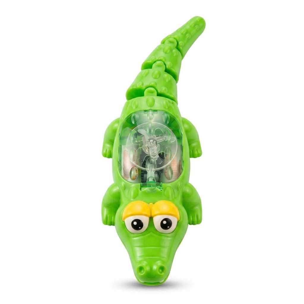 Brinquedo Crocodilo Jacaré A Corda Que Anda Com Luzes LED Para Lembrancinhas De Festa Kits