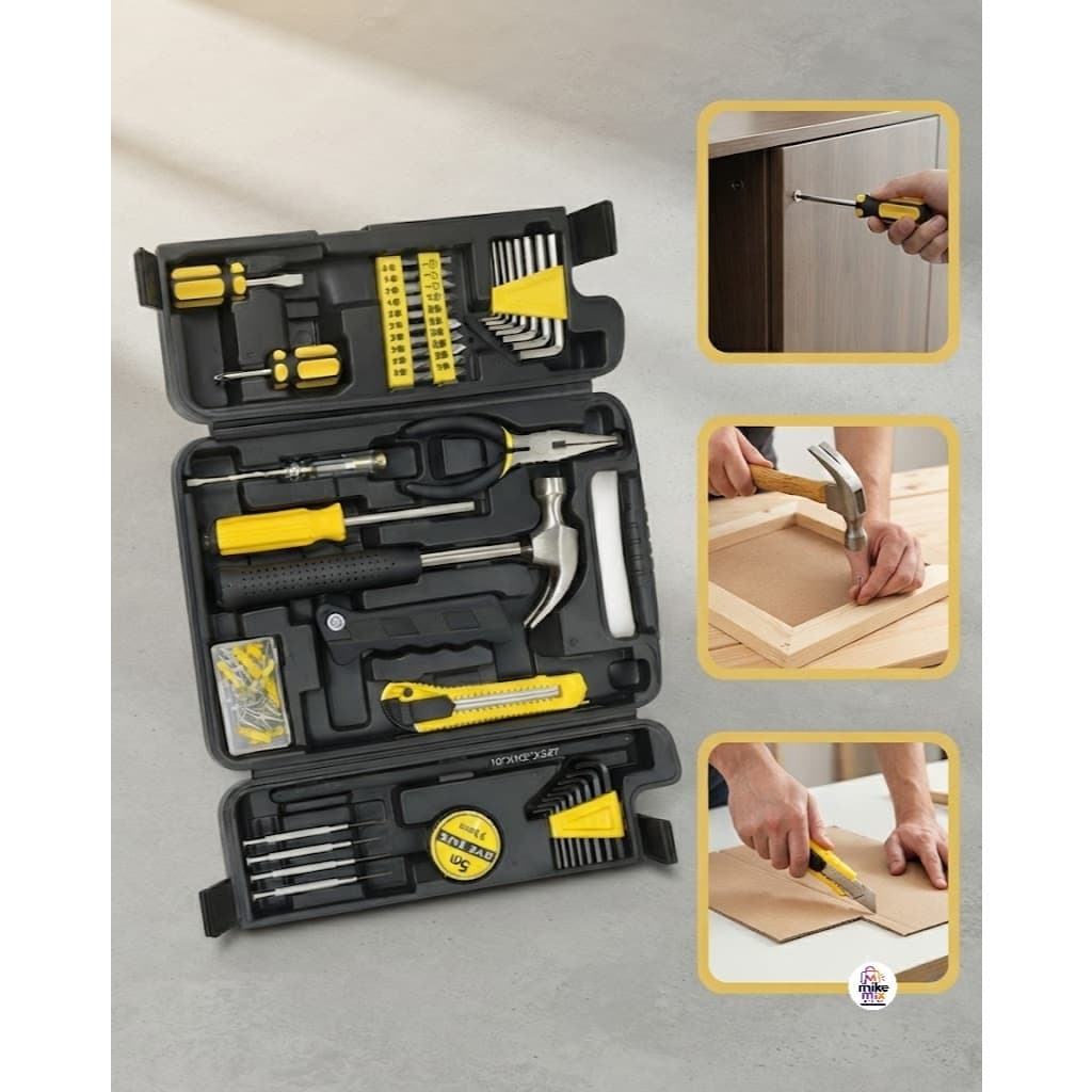 Maleta de Ferramentas 200 Peças Kit Completo Profissional Jogo de Ferramentas com Maleta Organizadora Casa Oficina