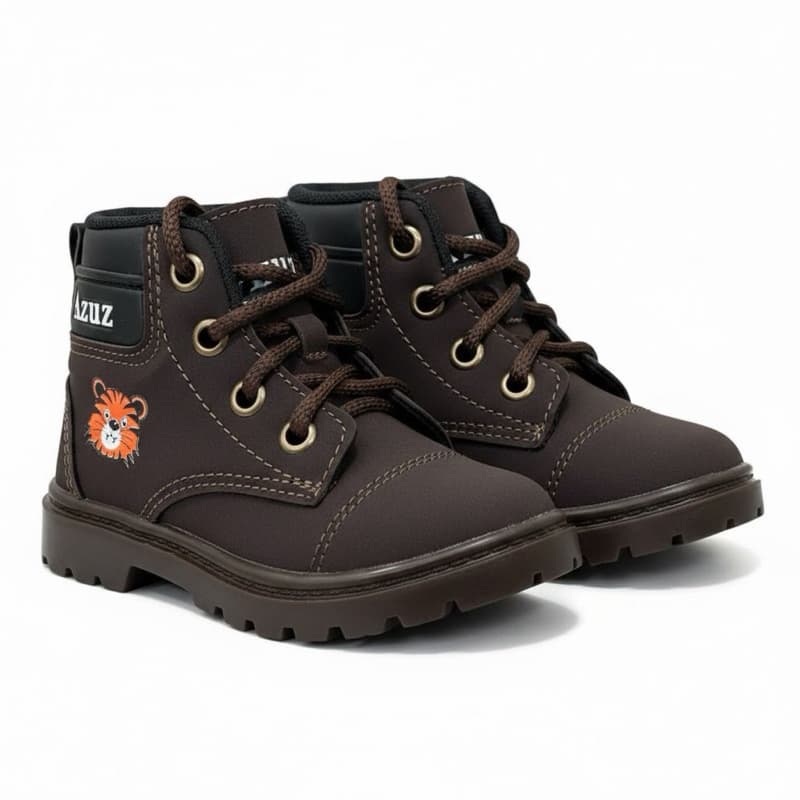 bota botinha coturno infantil baby tigrinho