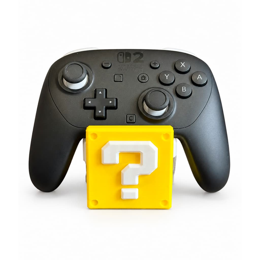 Suporte para Controle Pro Nintendo Switch 2 Bloco de Interrogação Estilo Super Mario Suporte Gamer Decorativo Setup