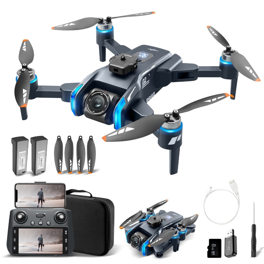 Drone XT808 com Tela – Câmera GPS, Wi-Fi FPV Motor Brushless, Evita Obstáculos