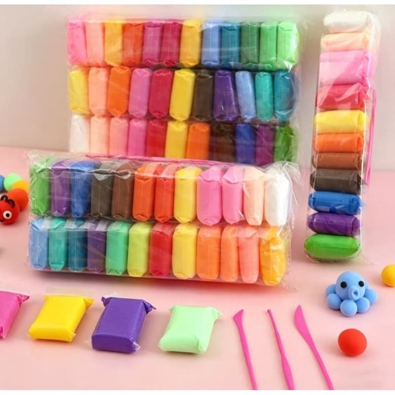 Kit 12/24/36 Massinhas de Modelar EVA Brinquedo Infantil Crianças