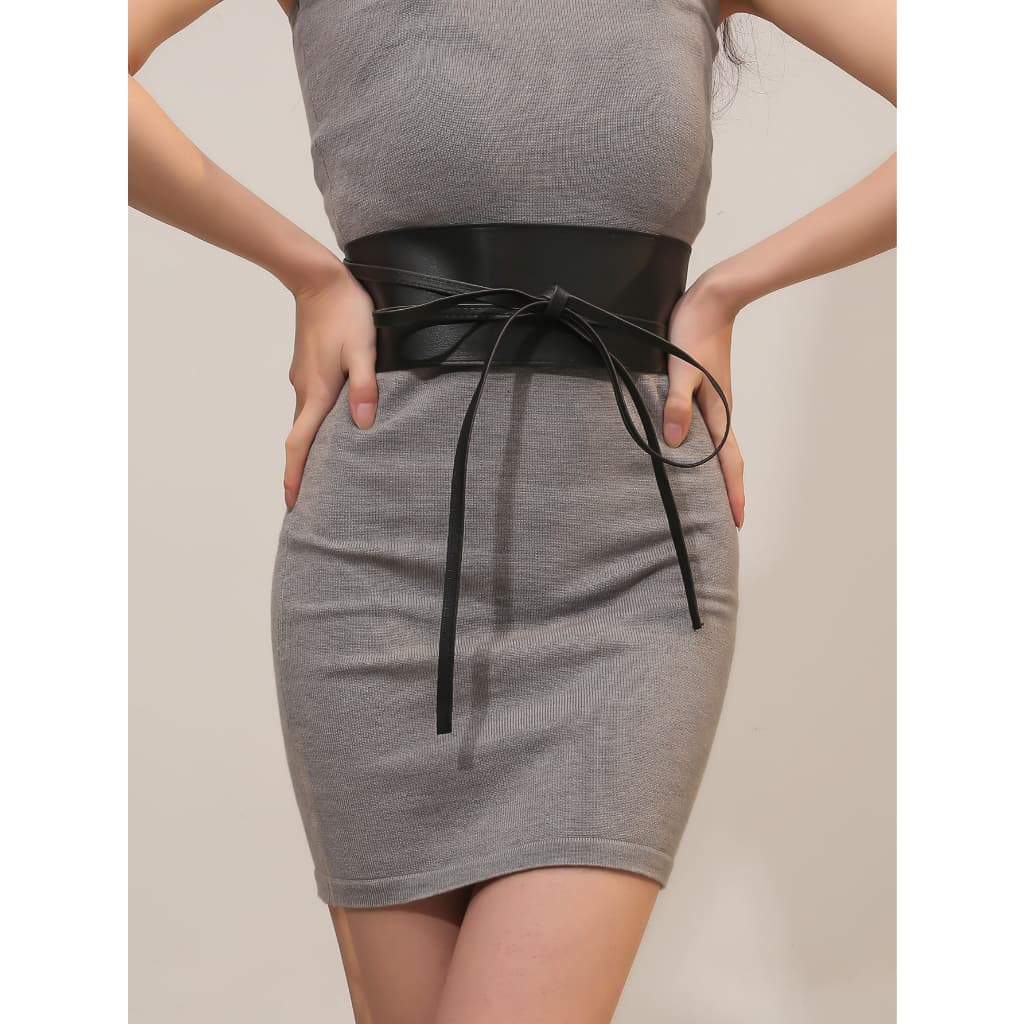 Cinto Largo Feminino De Couro Modelador Cintura