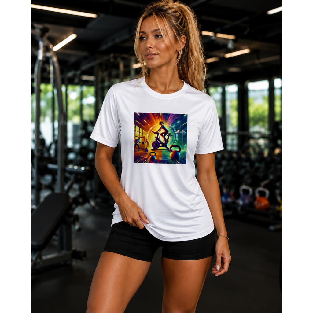 Camiseta Esportiva Dry Fit Feminina Fitness Bike Spinning Motivacional Academia