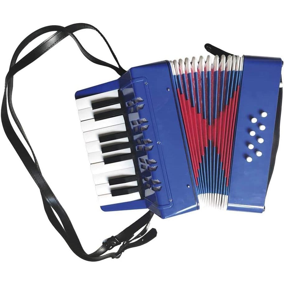 Sanfona Infantil Acordeon 8 Baixos 17 Teclas - AZUL
