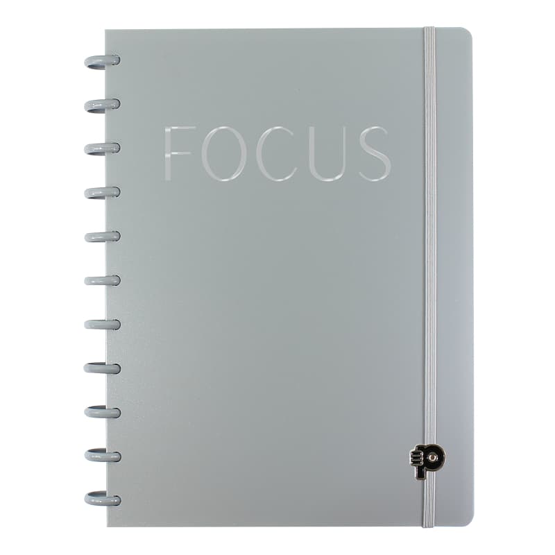 Caderno de Disco Grande 140 Folhas Disco G Focus SIlver Pop Disc