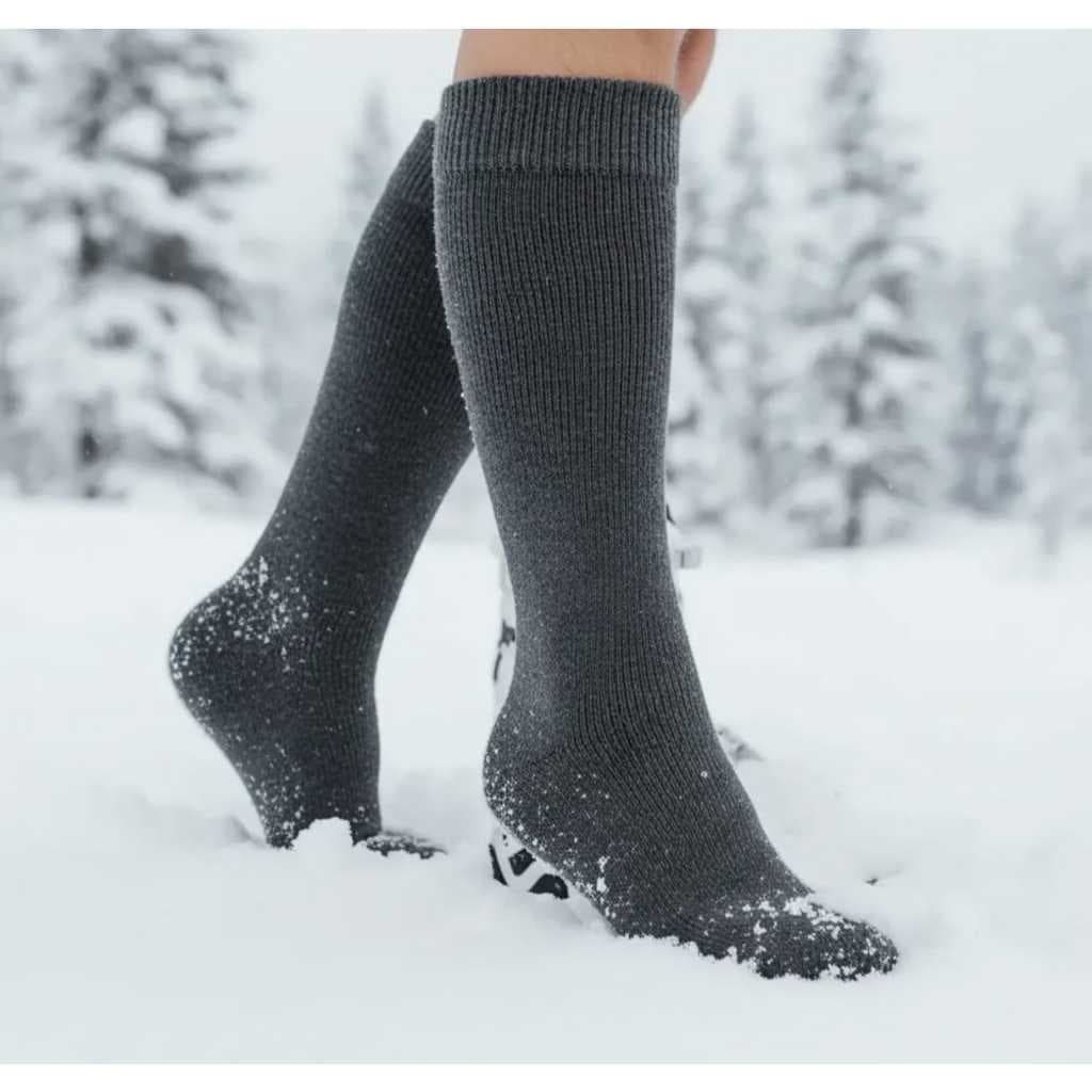 Meia térmica grossa de Lã N 36a45 neve meias snowboard esqui long win SKI masculina feminina snow cores escuras