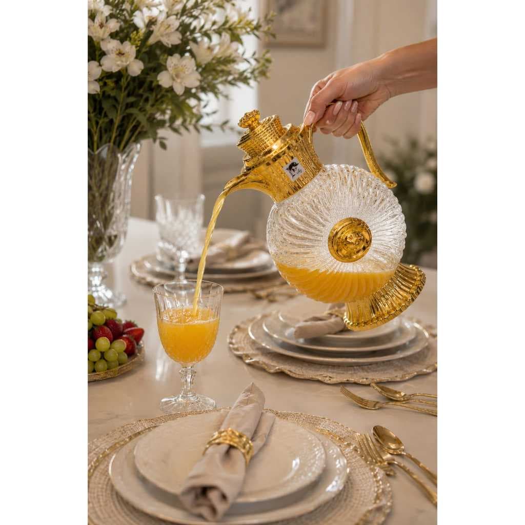 JARRA BALI DE VIDRO LUXO PARA SERVIR BEBIDAS COM ESTILO