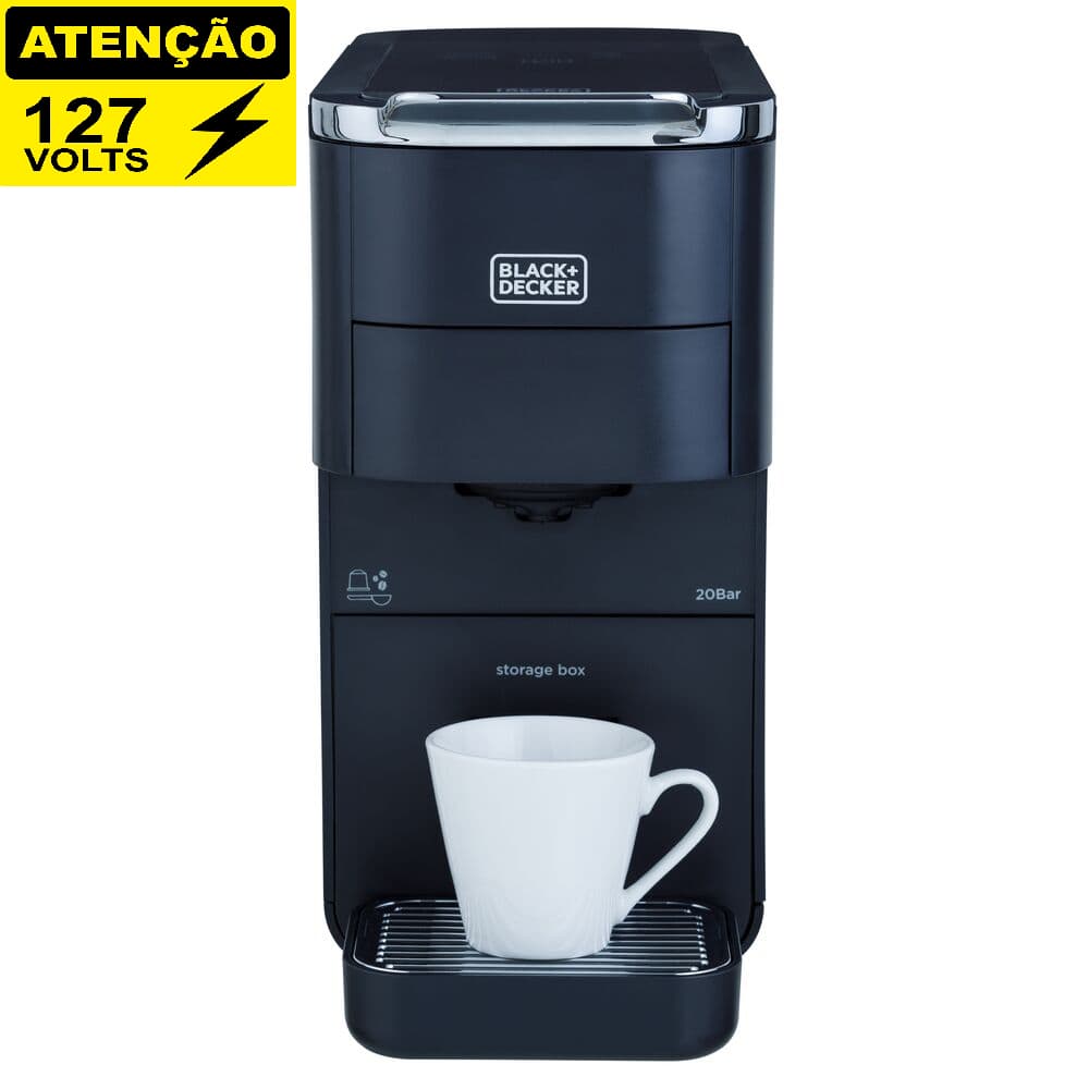 Cafeteira Espresso Café Cápsula Pó Black Decker -127v