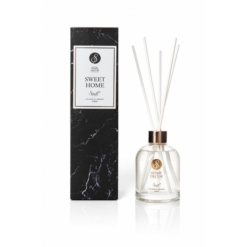 Difusor de Varetas 200ml Premium de Vidro 5 Varetas Smell Home Decor