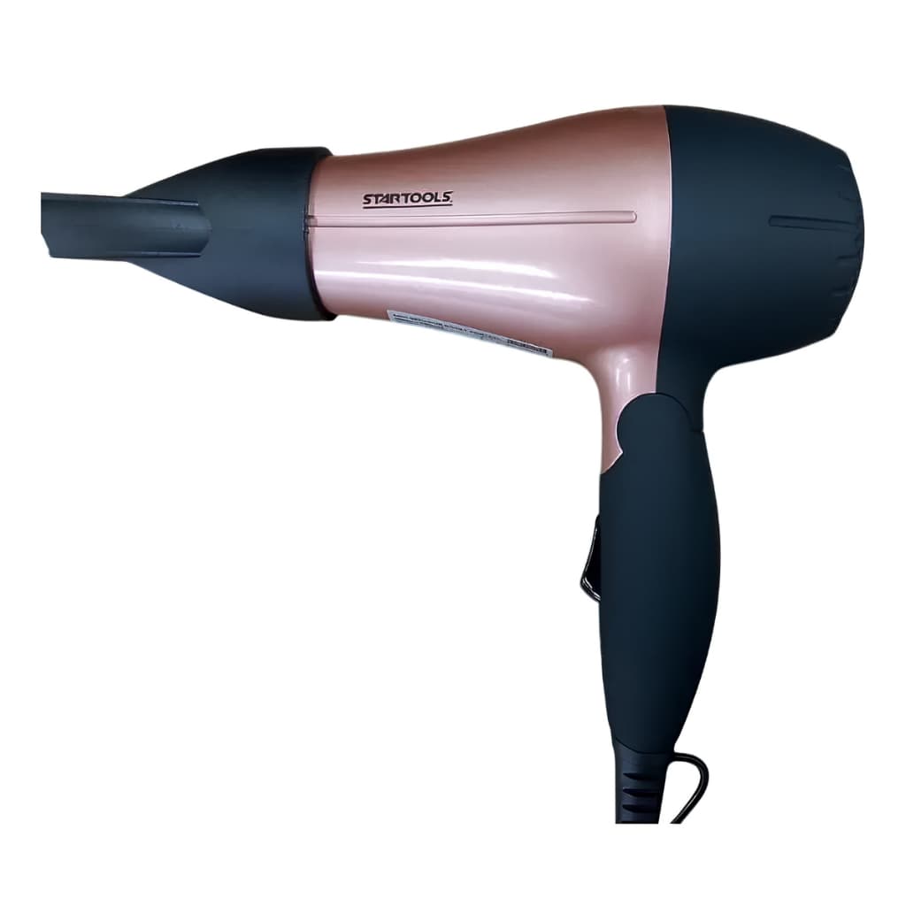 Secador De Cabelo Portátil 1200W Bivolt Manual Dobrável Compacto Rosa 2 Velocidades Viagem Academia Casa Profissional
