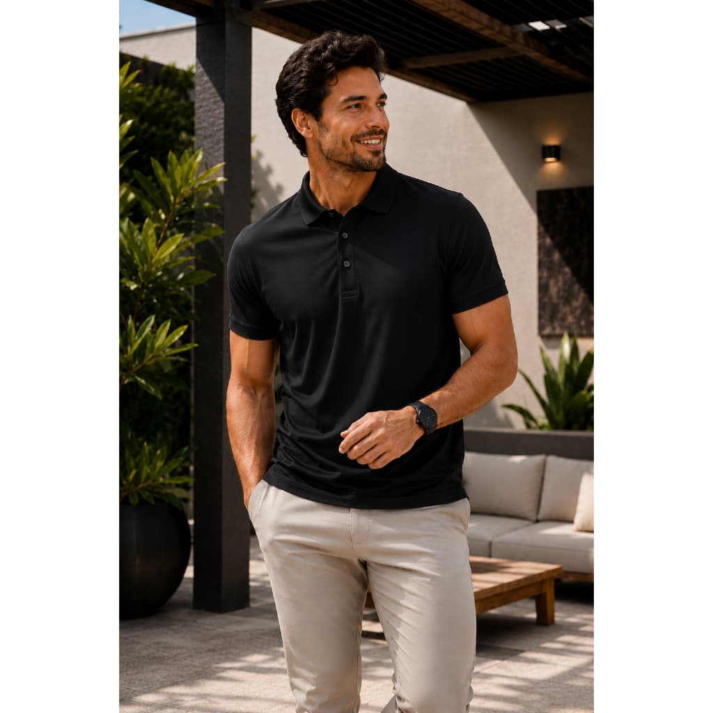 Camisa Polo Masculina Casual Dia a Dia Tecido Confortável