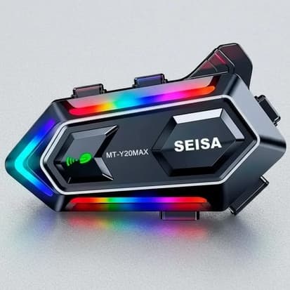 Intercomunicador Para Moto Seisa Mt-y20max Bluetooth Com Luz