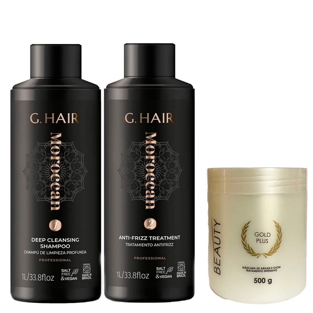 Kit Antifrizz Progressiva Marroquina + Máscara De Hidratação