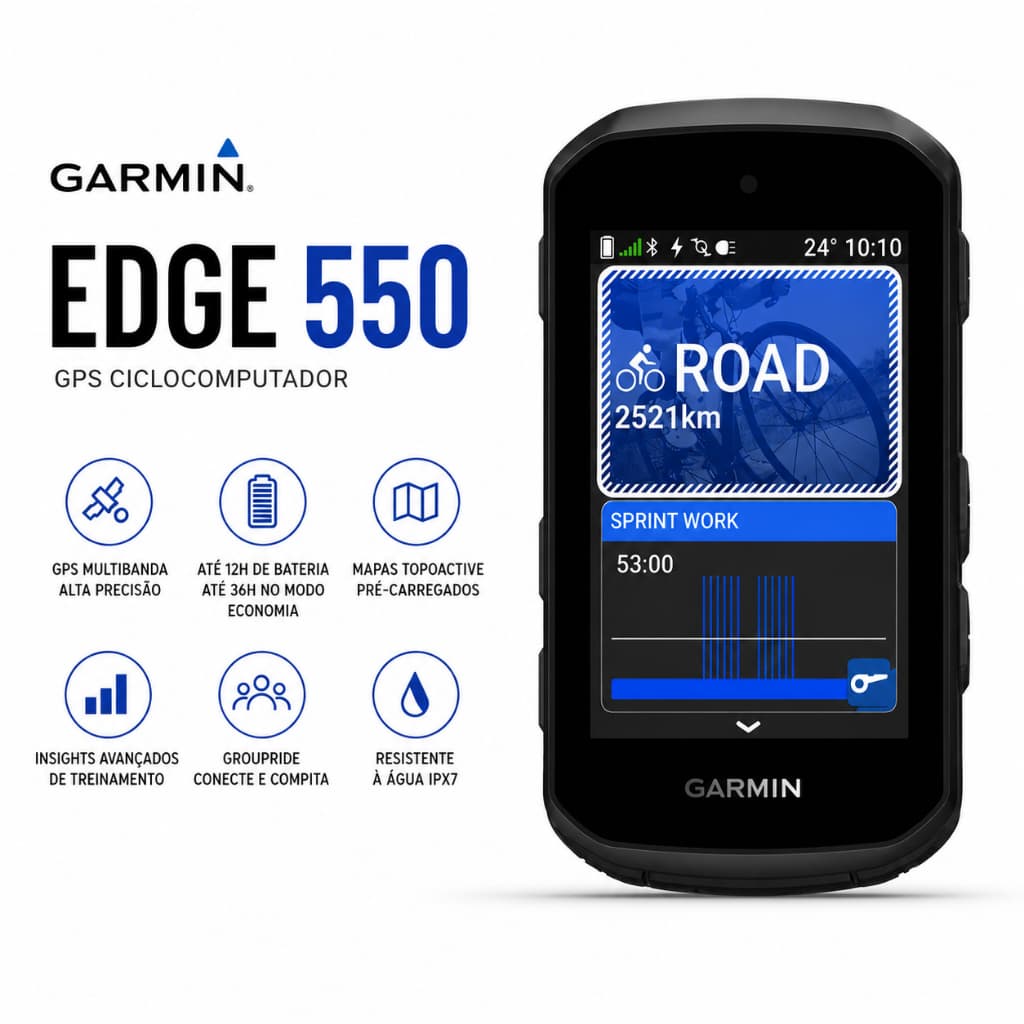 Ciclocomputador Garmin Edge 550 Ciclismo Mountain Bike Cicling Trilha Original Lacrado Garantia