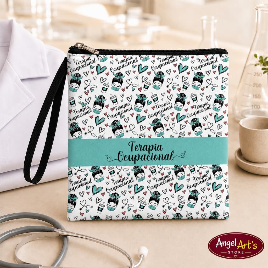 Porta Jaleco Terapia Ocupacional Bolsa Nécessaire Impermeável Bolsa TO Com Alça Nécessaire Terapeuta Ocupacional