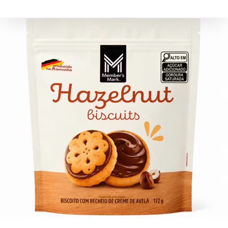 Biscoito Alemão Hazelnut Griesson Boccia – Recheado com Creme de Avelã 172g (Importado da Alemanha)