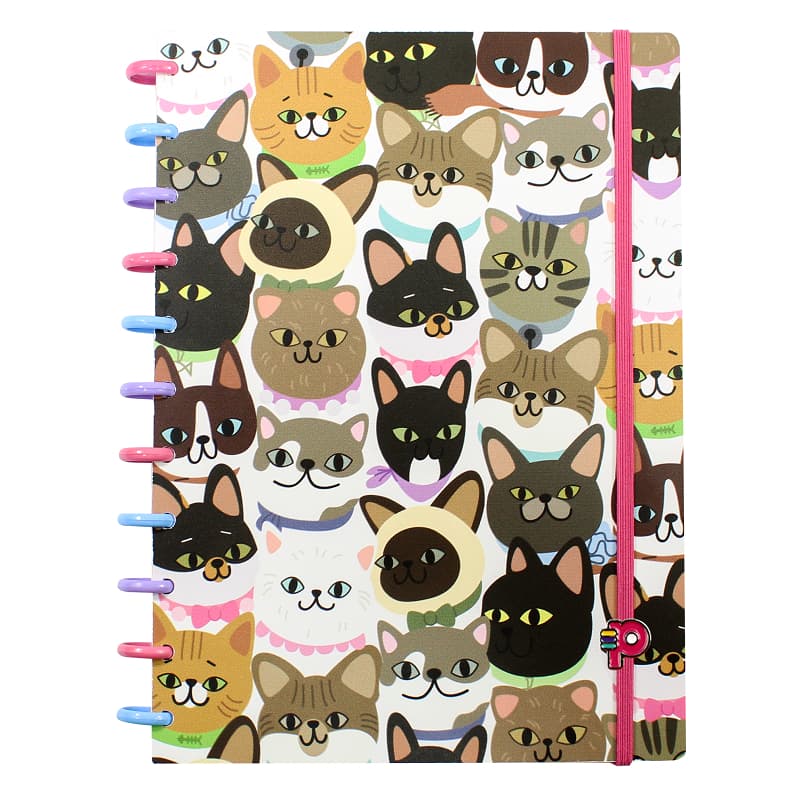 Caderno de Disco Grande 140 Folhas Disco G Pets Gatinhos Pop Disc