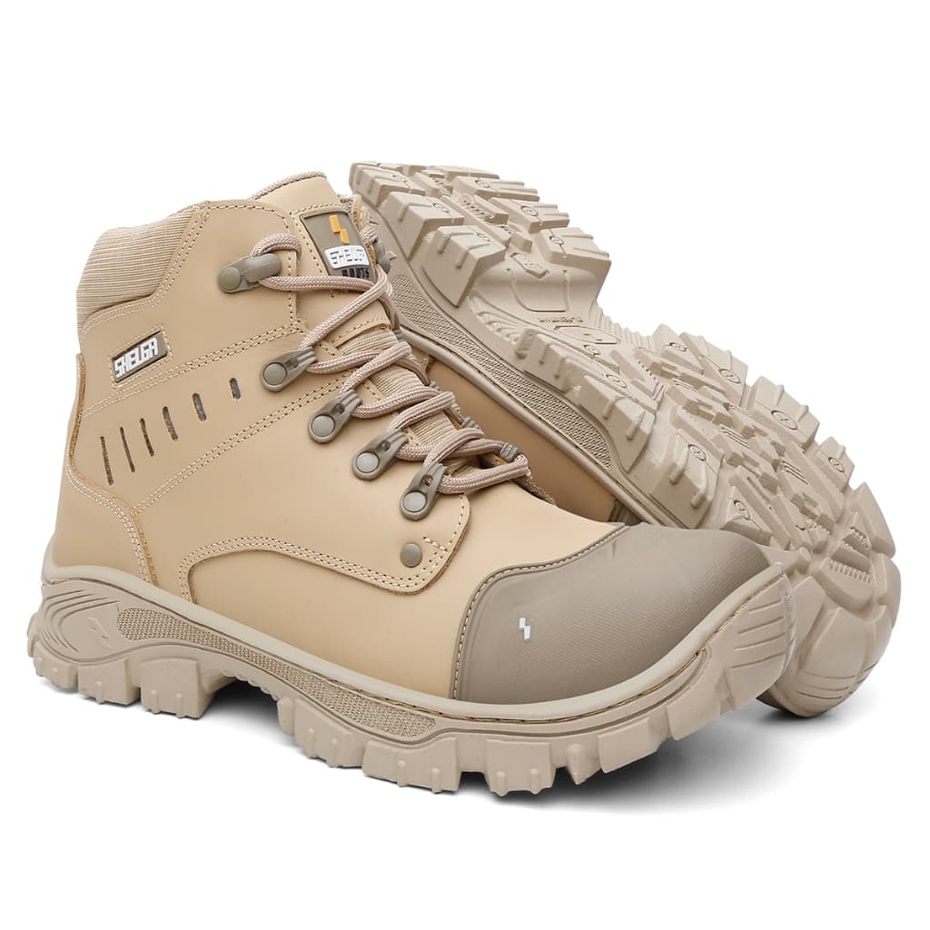 Bota Cano Médio Masculina Couro Nobre com C.a