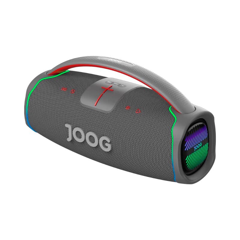 Caixa De Som Speaker Caixa de Som Portatil Joog Pair X /200W / IPX6 1 Microfone / Bluetooth 5.3 - Cinza