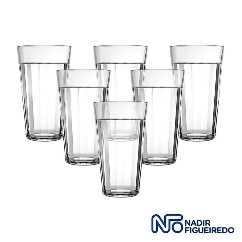 6 ou 12 Copos Americano 450ml Vidro Long Drink Nadir