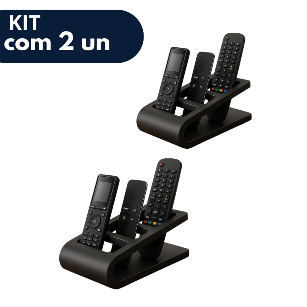 kit com 2 Suportes Organizador para Controles remoto universal de mesa | Moderno Decorativo  porta controle remoto