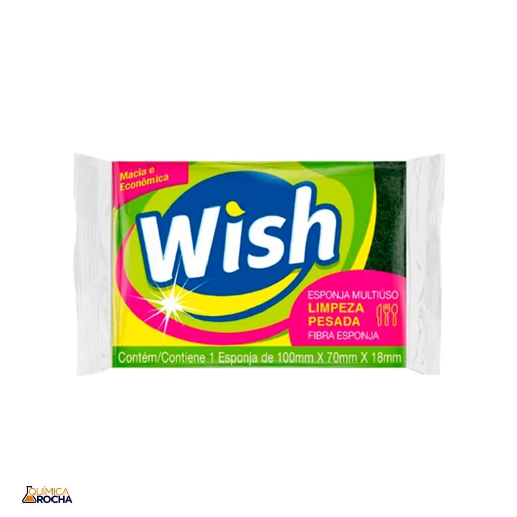 Esponja Limpeza Wish Limpanno C/ ate 48 Und Tipo Scotchbritte embalagem unitaria