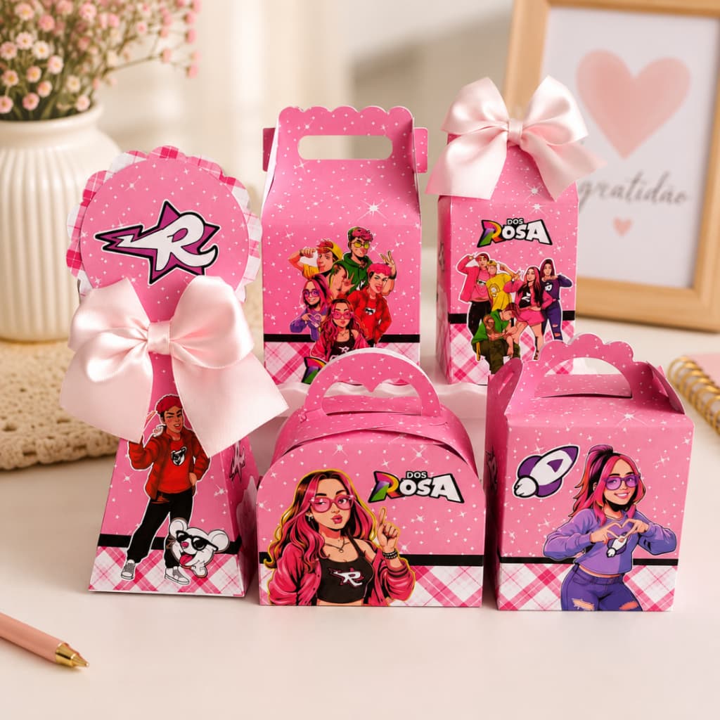 KIT FESTA PERSONALIZADA CLUBE DOS ROSAS/LEMBRANCINHAS PERSONALIZADAS DOS ROSA/EMILY VICK/DOS ROSA