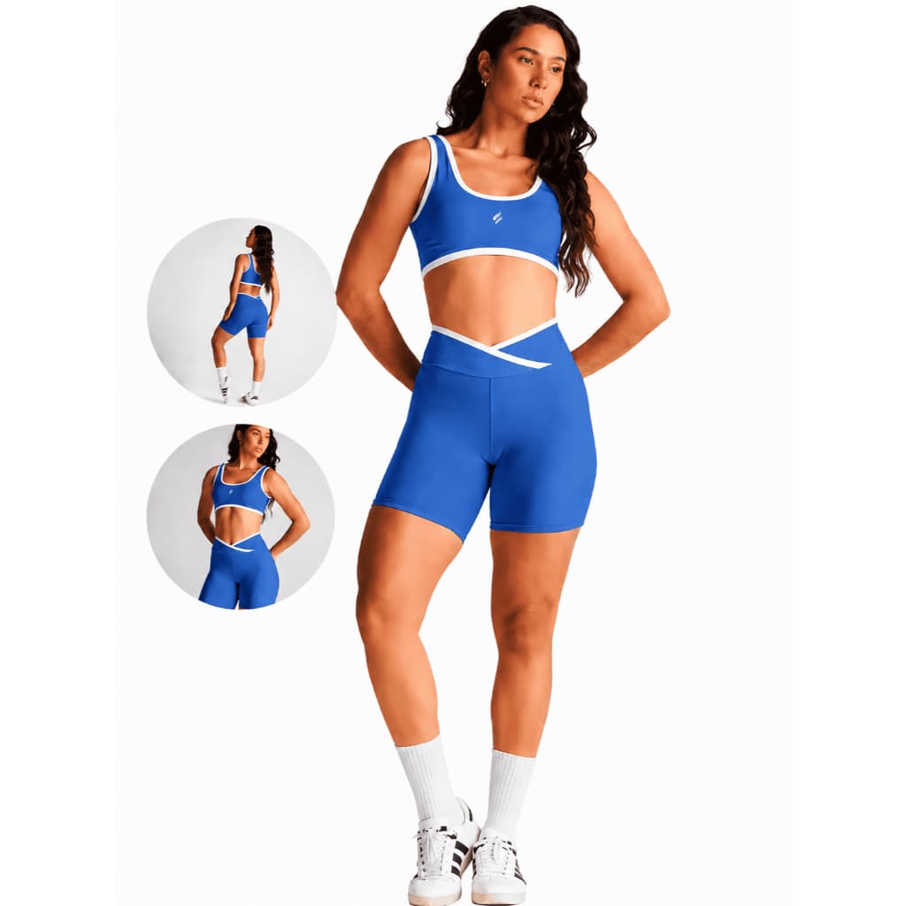 Roupa Fitness Feminina Cintura Alta Conjunto Esportivo Conjunto de Academia Conjunto Feminino de ginástica com Shorts