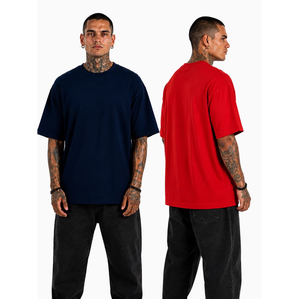 Kit 2 Camiseta Oversized Premium 250 de gramatura Masculina