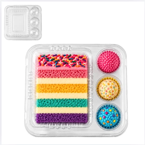 Embalagem Delícias de Festa para Torta/Bolo + 3 Docinhos