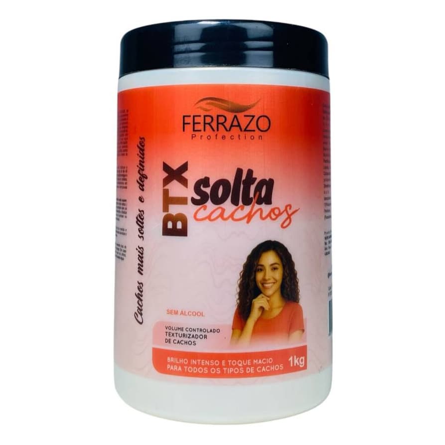 BTX Solta Cachos 1Kg Volume Controlado, Brilho Intenso e Toque Macio 1Kg Ferrazo Profection