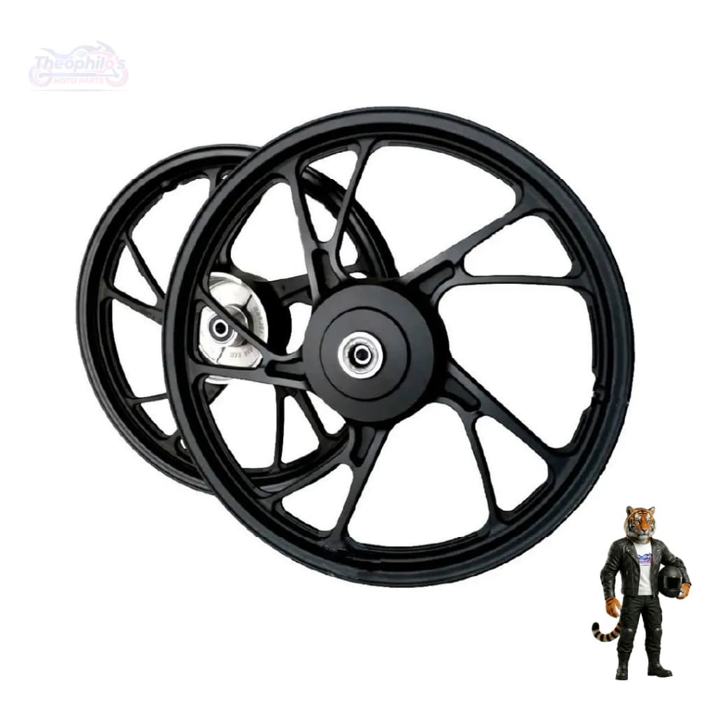 PAR RODAS LIGA LEVE PE DE GALINHA CG TITAN 150 2004 - 2013 START 160 FREIO TAMBOR PRETO