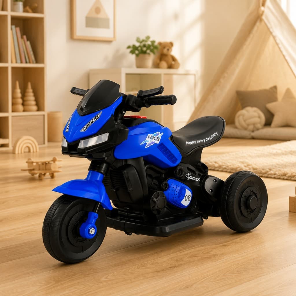 Moto Eletrica Infantil Dark Azul Veiculo Potente Para Criancas Presente Perfeito