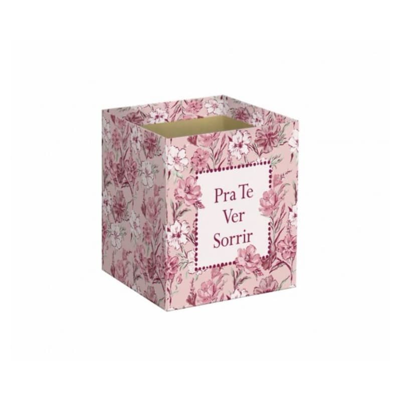 Cachepot Quadrado 11cm x 11cm x 11cm Decorado/ Estampado 5 Unidades