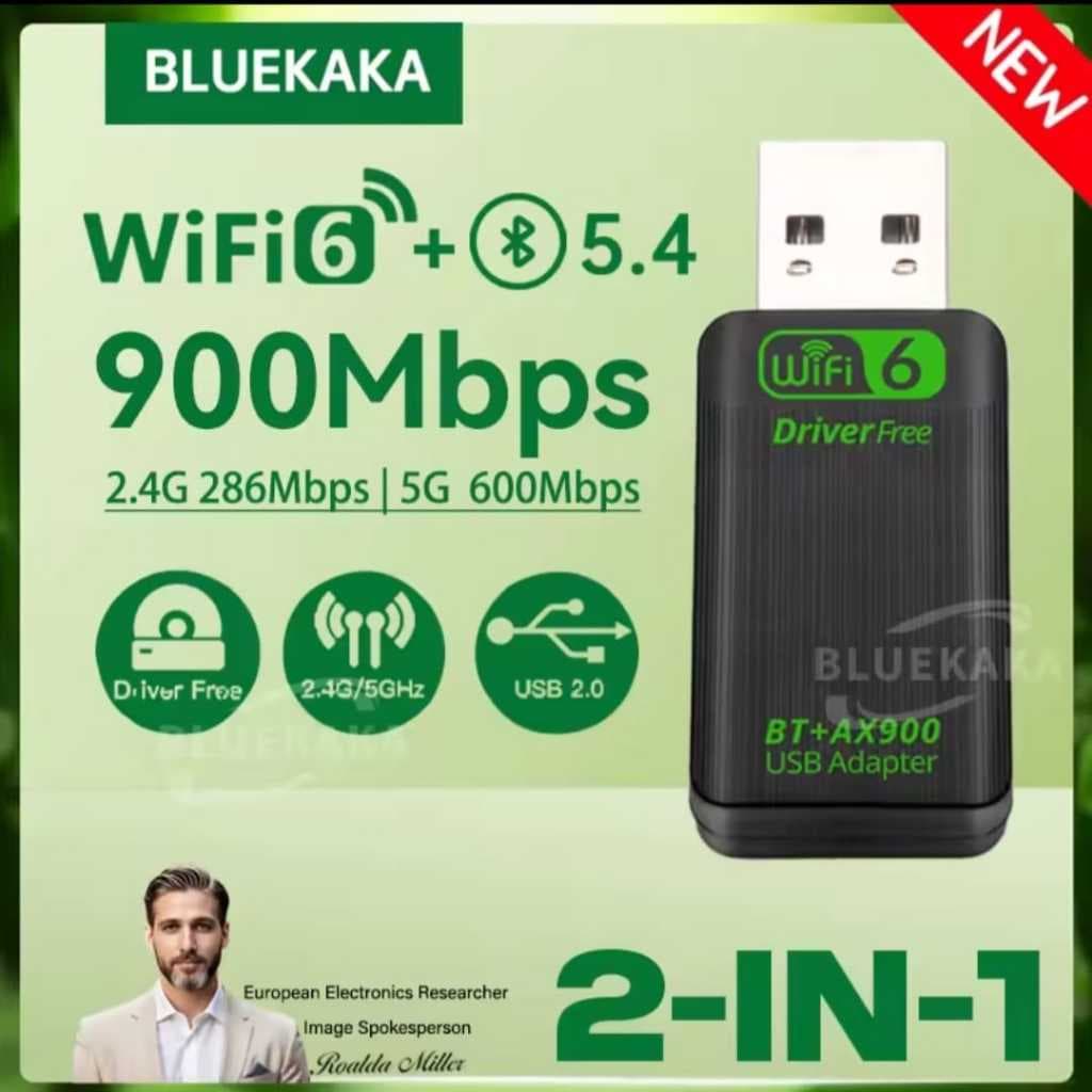 Adaptador De Rede Wifi 6 + Bluetooth 5.4 Ax900 5dbi Usb3.0
