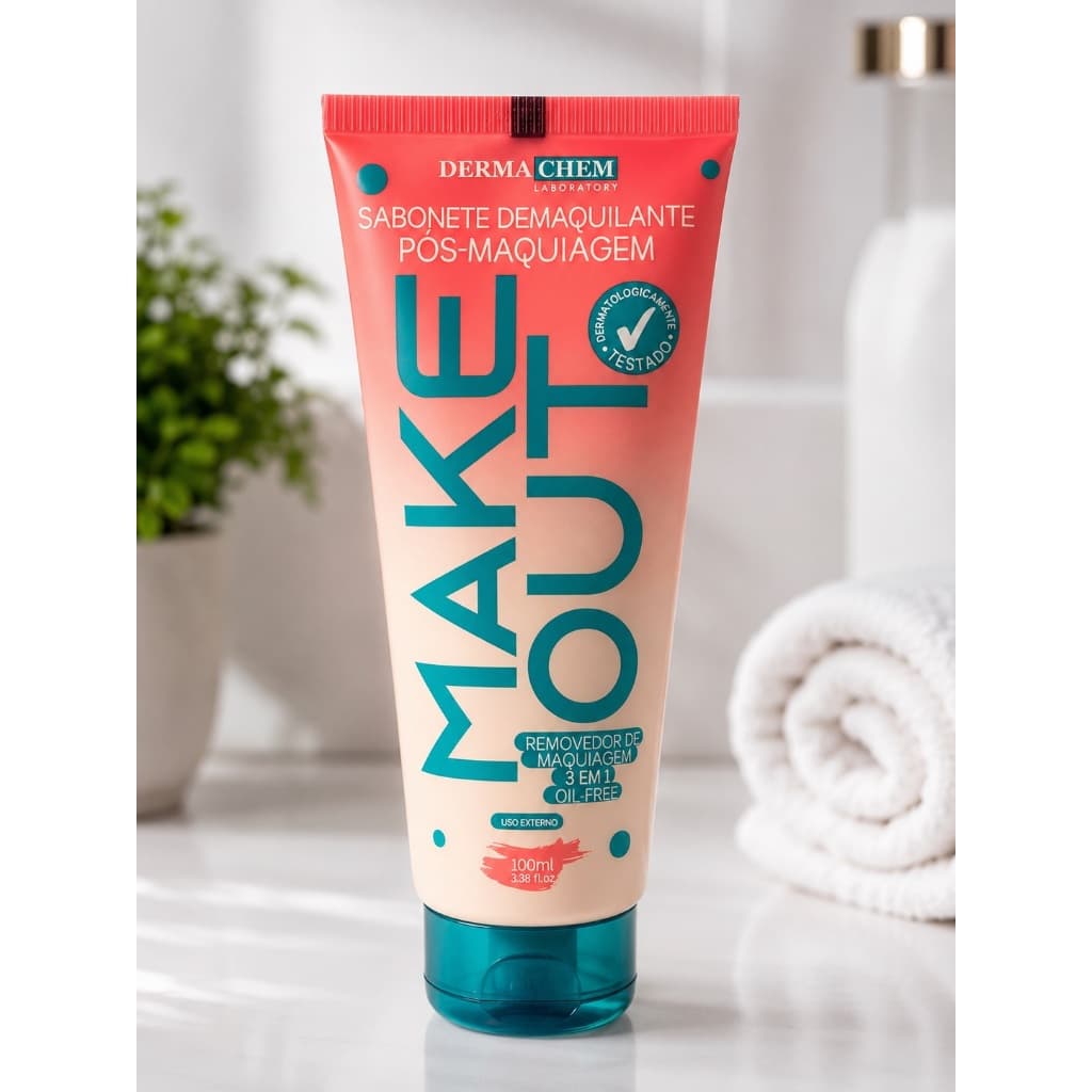 Sabonete Facial Demaquilante Make Out Remove Maquiagem Limpeza Profunda 100ml Dermachem