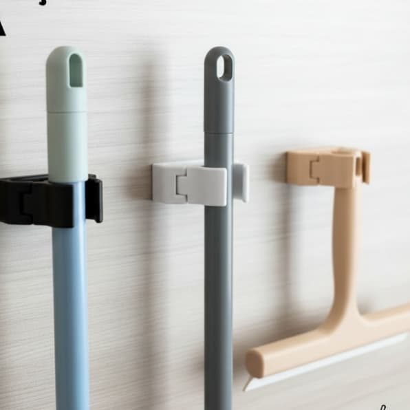 Suporte para vassouras em Impressão 3D - Suporte, funcionalidade, organização, tempo, dia a dia, 3D, necessidade.