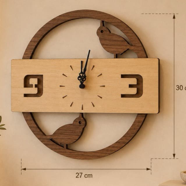 Relógio Parede Decorativo Moderno para Sala em MDF Premium Design Exclusivo - Últimas Unidades