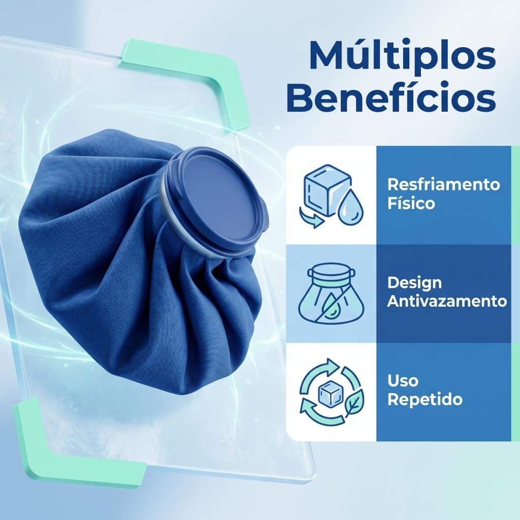 Compressa fria reutilizável para inchaço pós-exercício