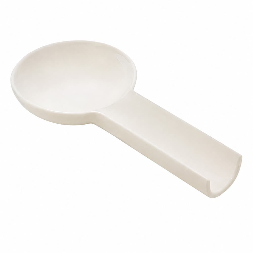 Descanso de Talher Porcelana Basic 24cm Branco Mesa Posta Elegante Organizador Utensilios Jantar