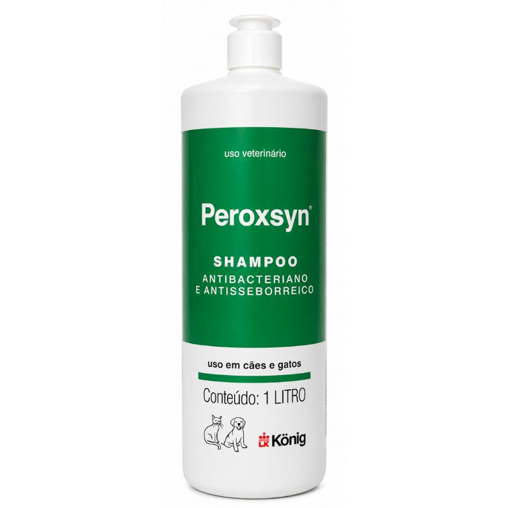 Shampoo Antibacteriano Para Cães Peroxsyn Konig - 1 Litro