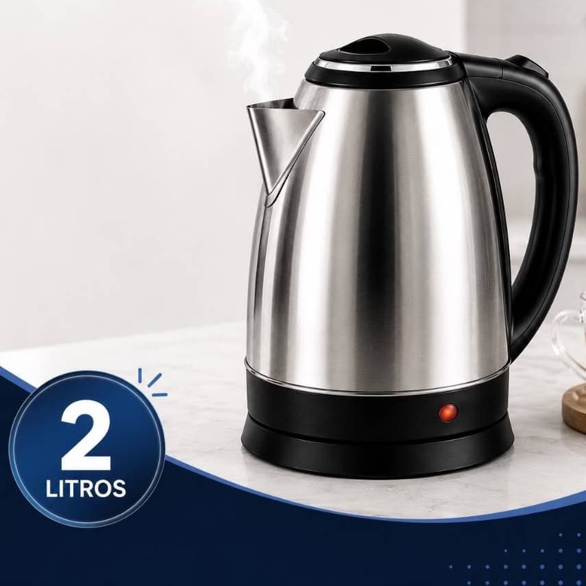 Chaleira Elétrica 2L Com Desligamento Automático E Aquecimento Rápido